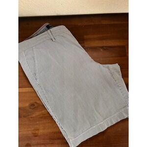 Tommy Hilfiger Womens Size 12 Blue White Striped‎ Cotton Stretch Bermuda Shorts